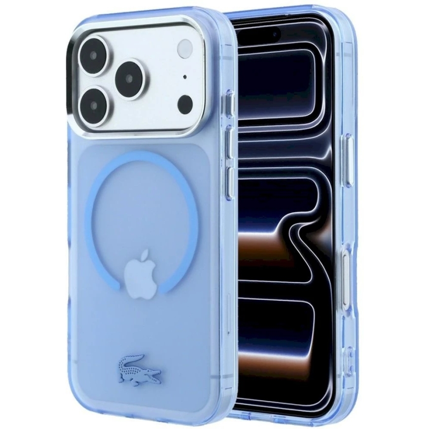 Lacoste IML Frosted MagSafe Case for iPhone 18 Pro Max / 17 Pro Max Blue