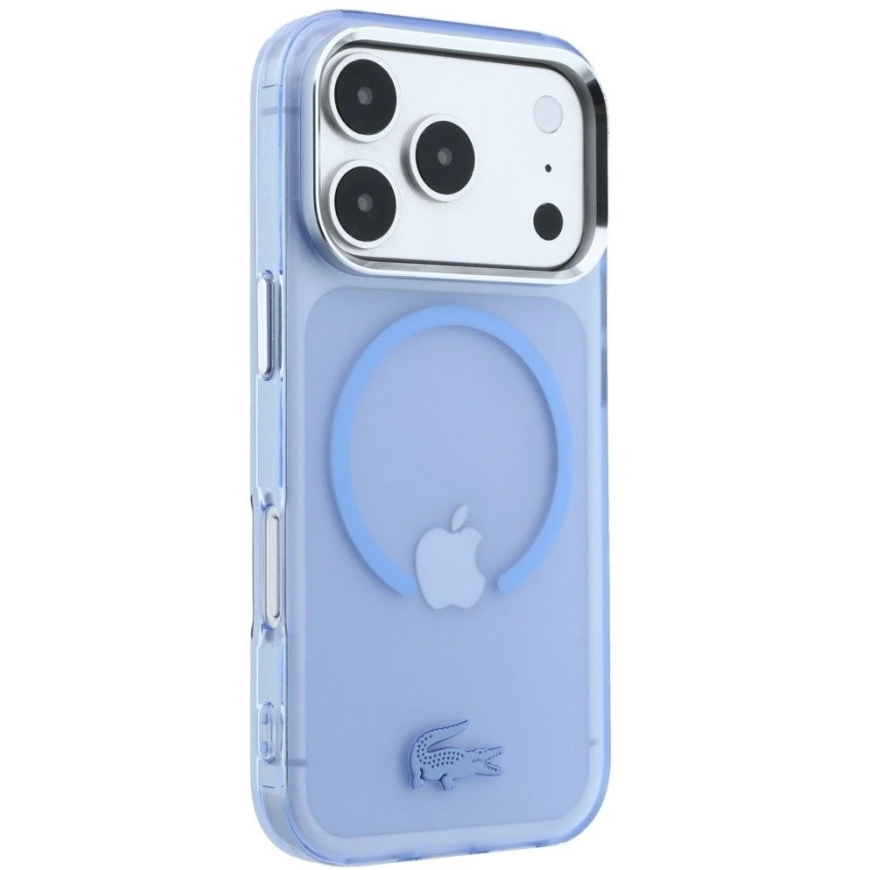Чехол Lacoste IML Frosted MagSafe для iPhone 18 Pro Max / 17 Pro Max синий – 4
