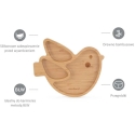 Miniland bamboo plate with compartments Bird Miniland bamboo plate with compartments Bird