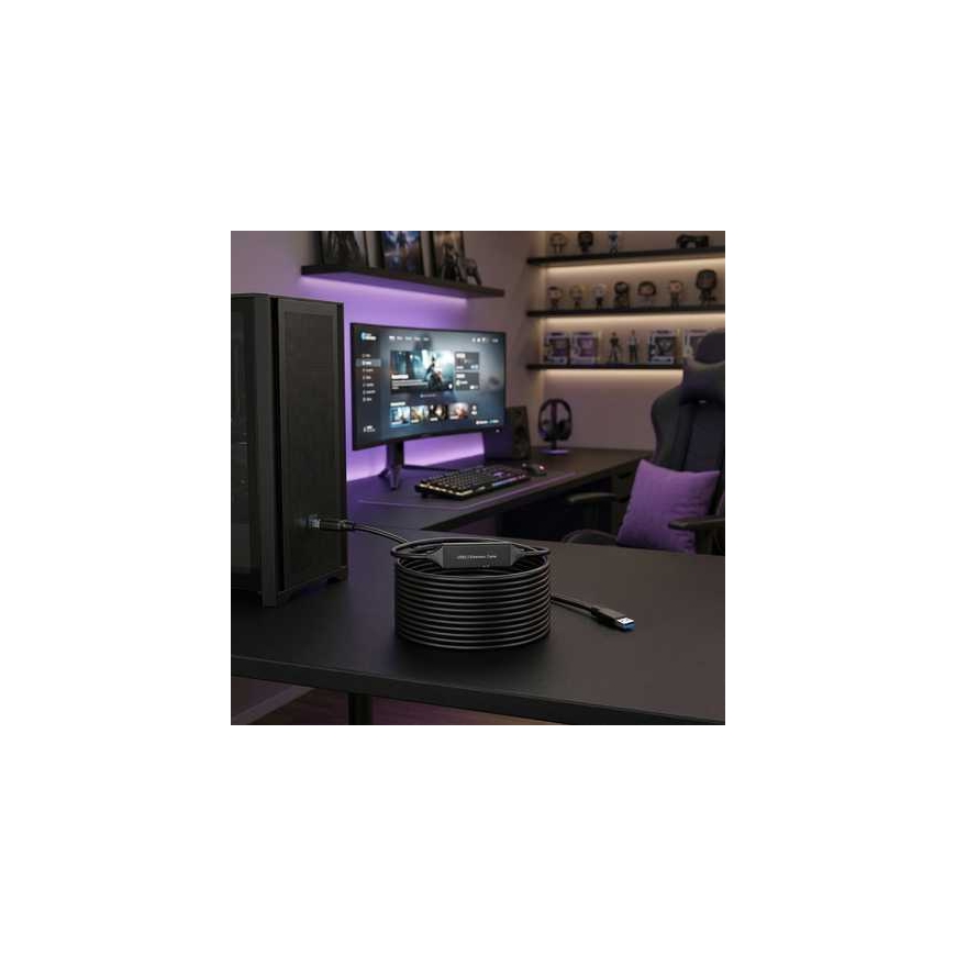 Spacetronik Активный удлинитель USB 3.0 Мужской на Мужской 15м – 2
