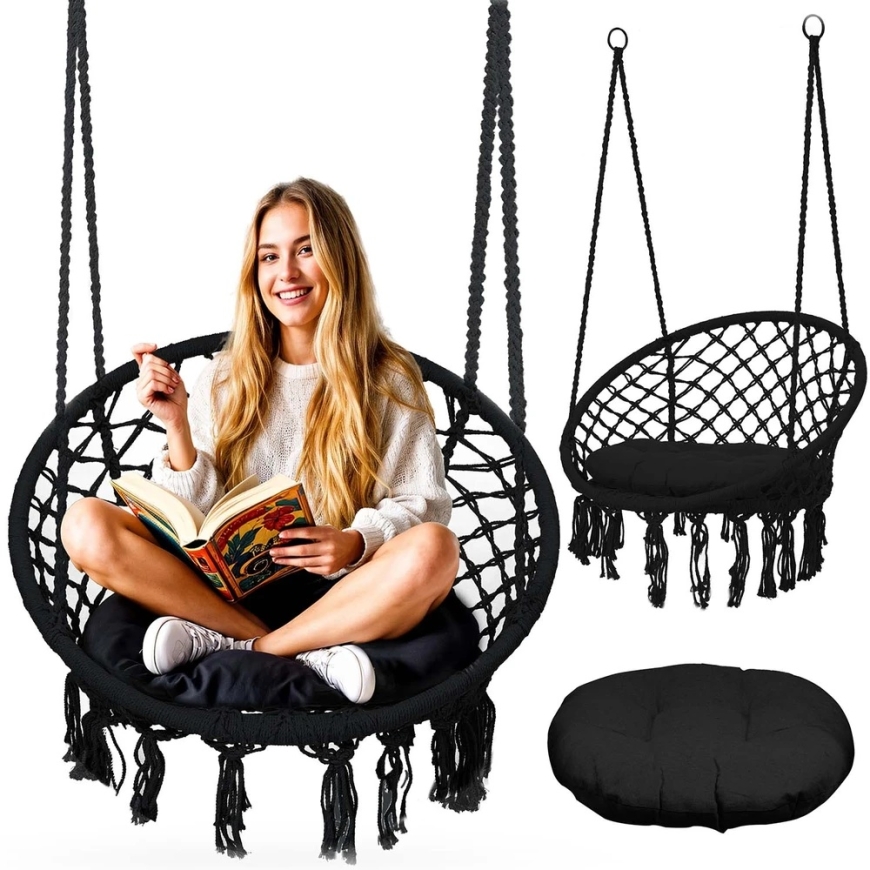 Sofotel BOHO hanging garden swing chair, black – 2