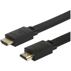 HDMI кабель DELTACO, 48G, 1M, черный, плоский / HU-10-FLAT / 1903260
