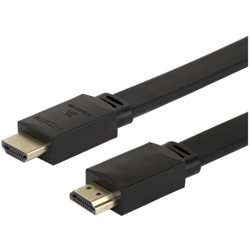 HDMI-kaapeli DELTACO, 48G, 1M, musta, litteä / HU-10-FLAT / 1903260
