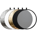 Mitoya Photography Reflector - 5-in-1 110cm Diffuser with Gold, Silver, White, Black Surfaces Mitoya Photography Reflector - 5-in-1 110cm Diffuser with Gold, Silver, White, Black Surfaces