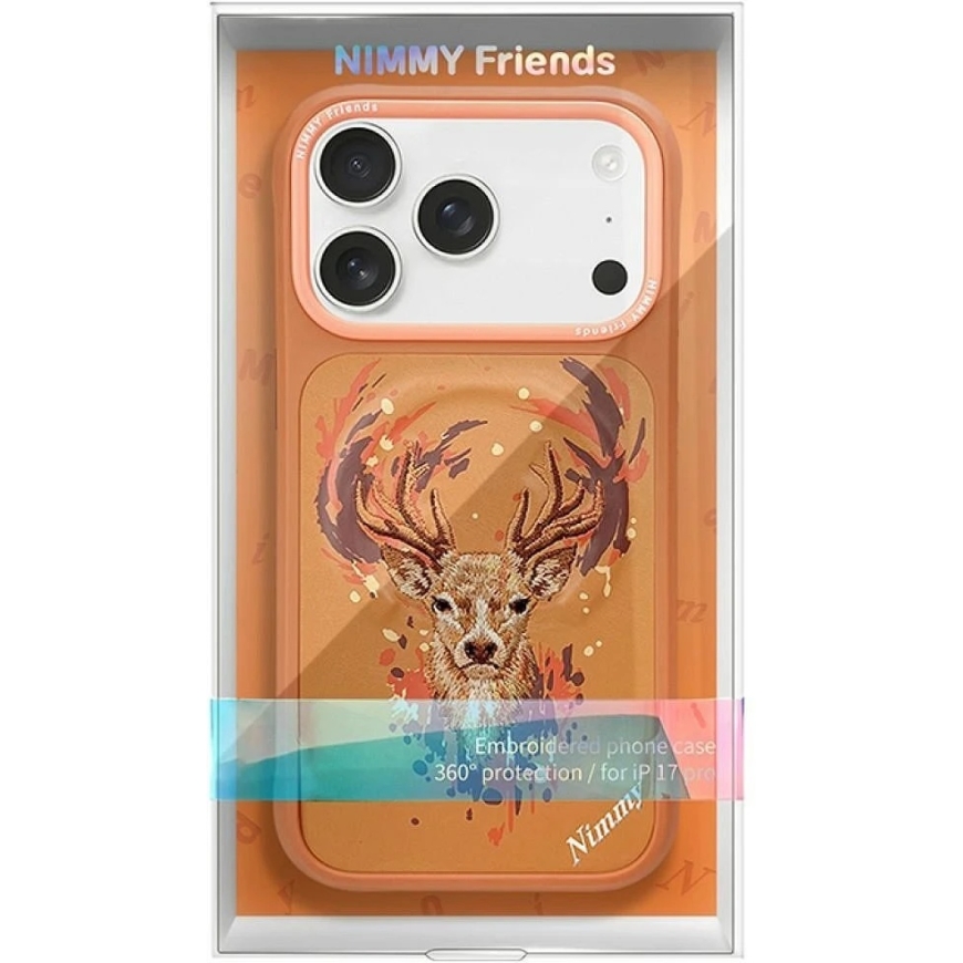 Dēklis NIMMY case DEER saderīgs ar MagSafe IPHONE 18 Pro/17 Pro oranžs – 3