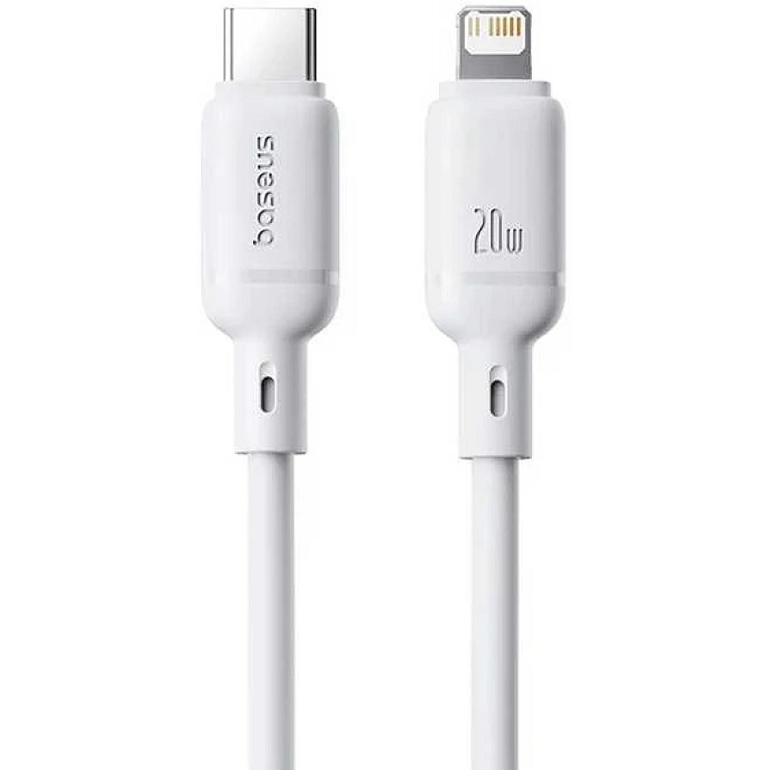 Baseus Silky USB-C/Lightning greito įkrovimo kabelis 1m 20W Baltas