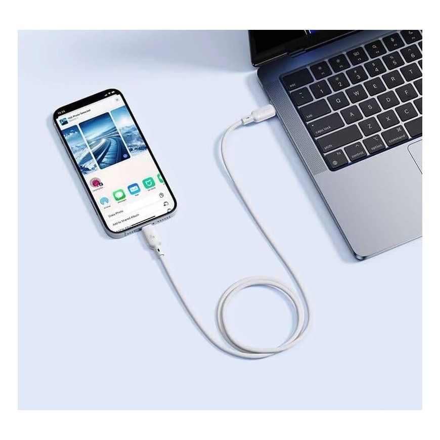 Baseus Silky USB-C/Lightning Fast Charging Cable 1m 20W White – 4