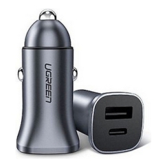 Ugreen 30780 mobile device charger Universal Black Cigar lighter Fast charging Auto