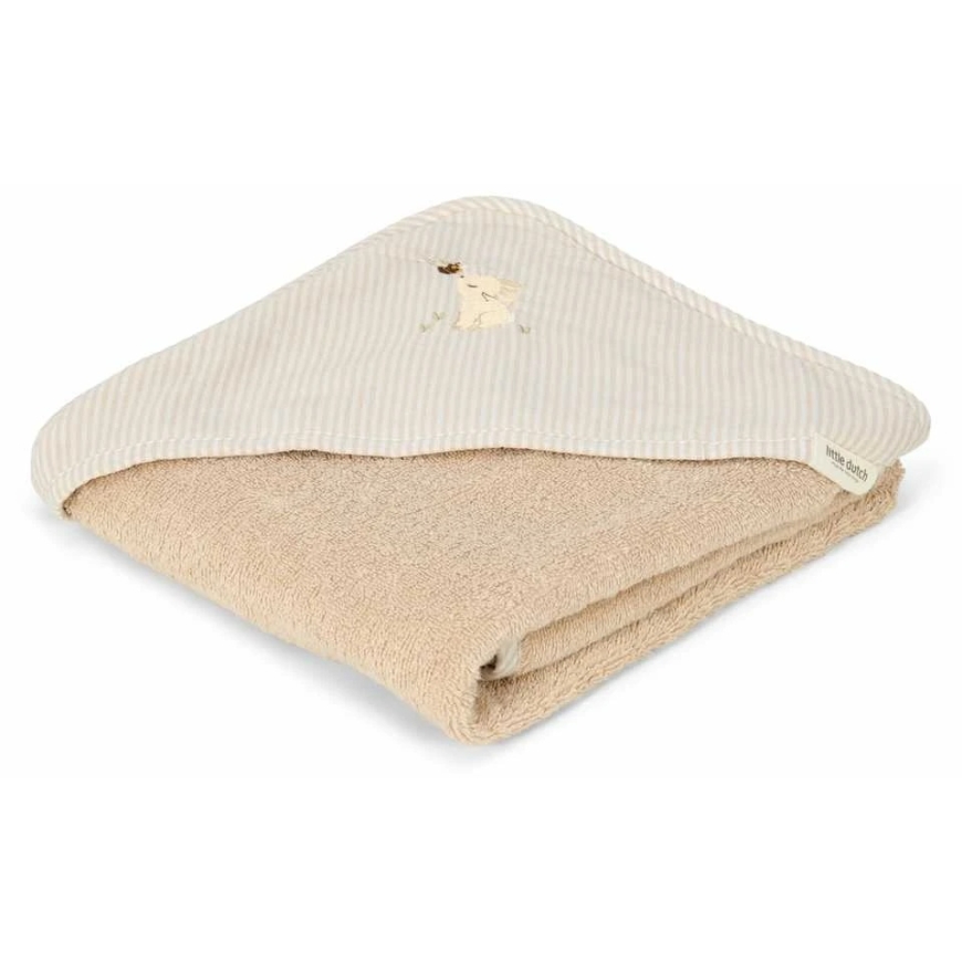 Little Dutch полотенце с капюшоном, 75x75 см, в форме зайца – 2