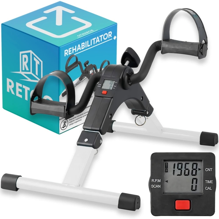 Rotor Dviratukas Trainer, rehabilitation bike, 2 in 1, foldable, LCD, trainer - sr262 – 2