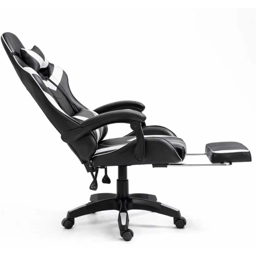 Spēļu krēsls LEAN, melns/balts – 5