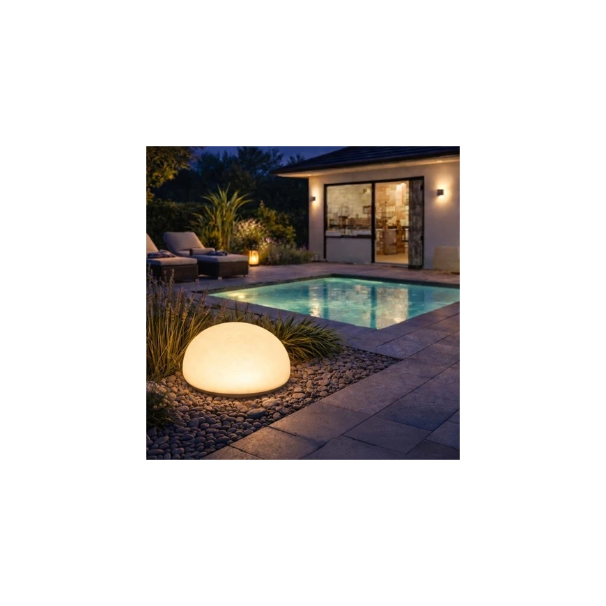 2x Goobay 24cm LED Pusēlipa dārza RGBW – 3