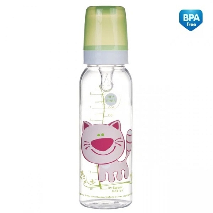 CANPOL BABIES pullo Cheerful animals 250 ml 12 kk+ 11/841prz