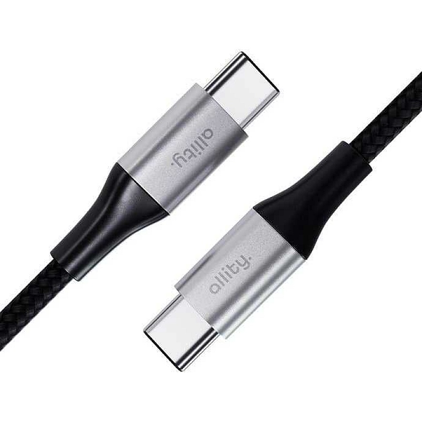 Кабель "Allity" AUC-01 USB-C - USB-C 2.0 м 100W черный