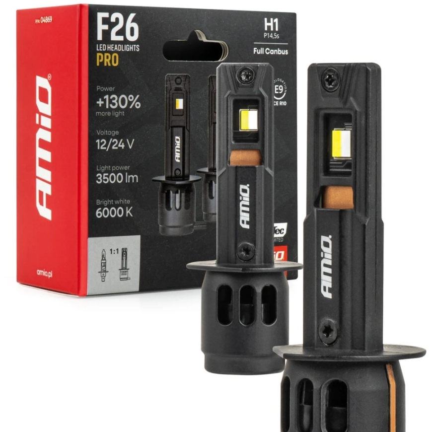 AMiO LED automobiļu lampas H1 F26