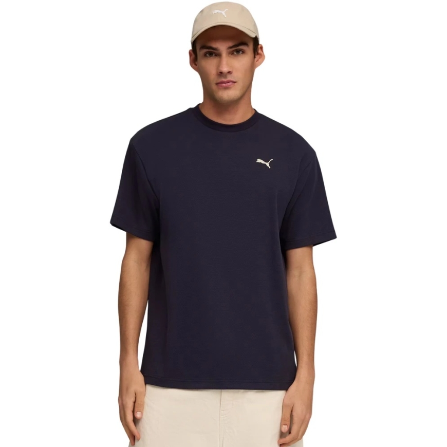 Men's T-shirt Puma ESS Elevated Relaxed Tee dark blue 692018 16 (XL)
