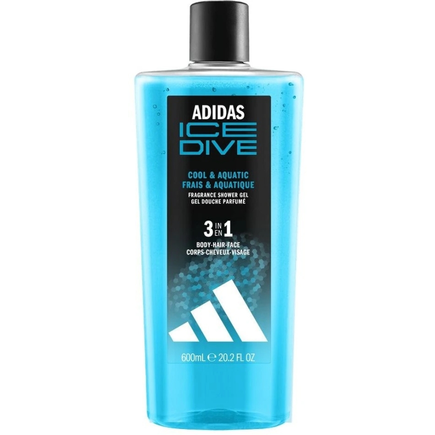 Adidas Ice Dive 3in1 dušigeel 600ml – 2