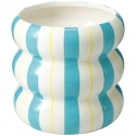 Home Styling Collection Ceramic Striped Pot Cover LINJE, 14 cm