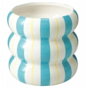 Home Styling Collection Ceramic Striped Pot Cover LINJE, 14 cm