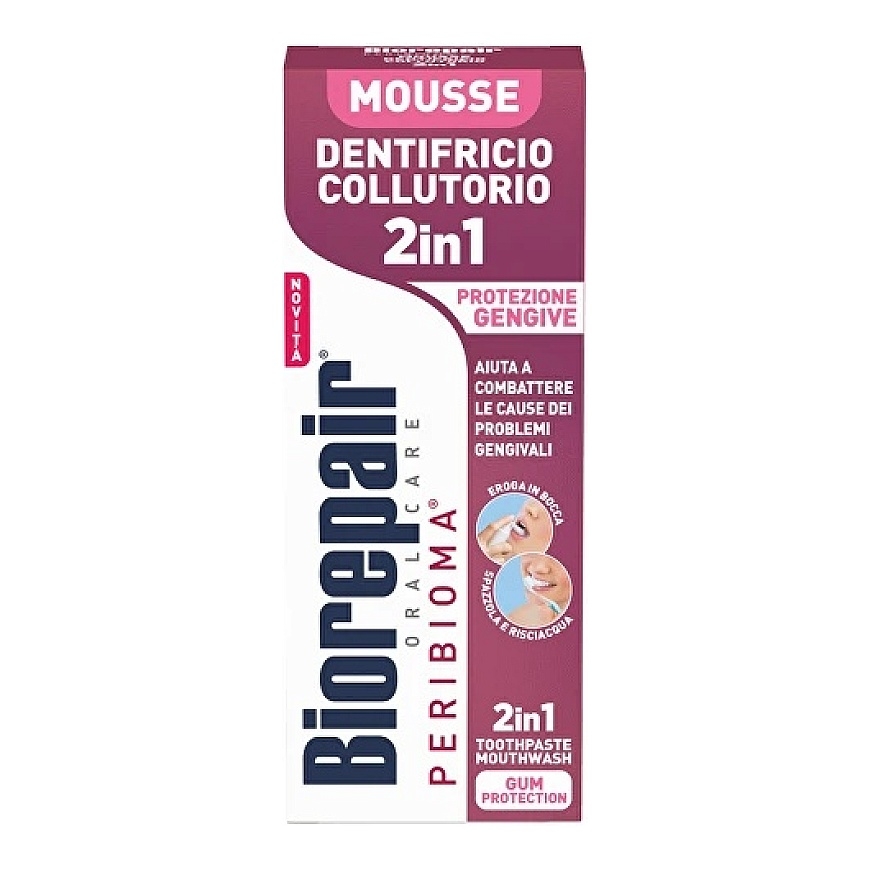 Biorepair dantų putos 2in1 dantenų apsaugai 75 ml