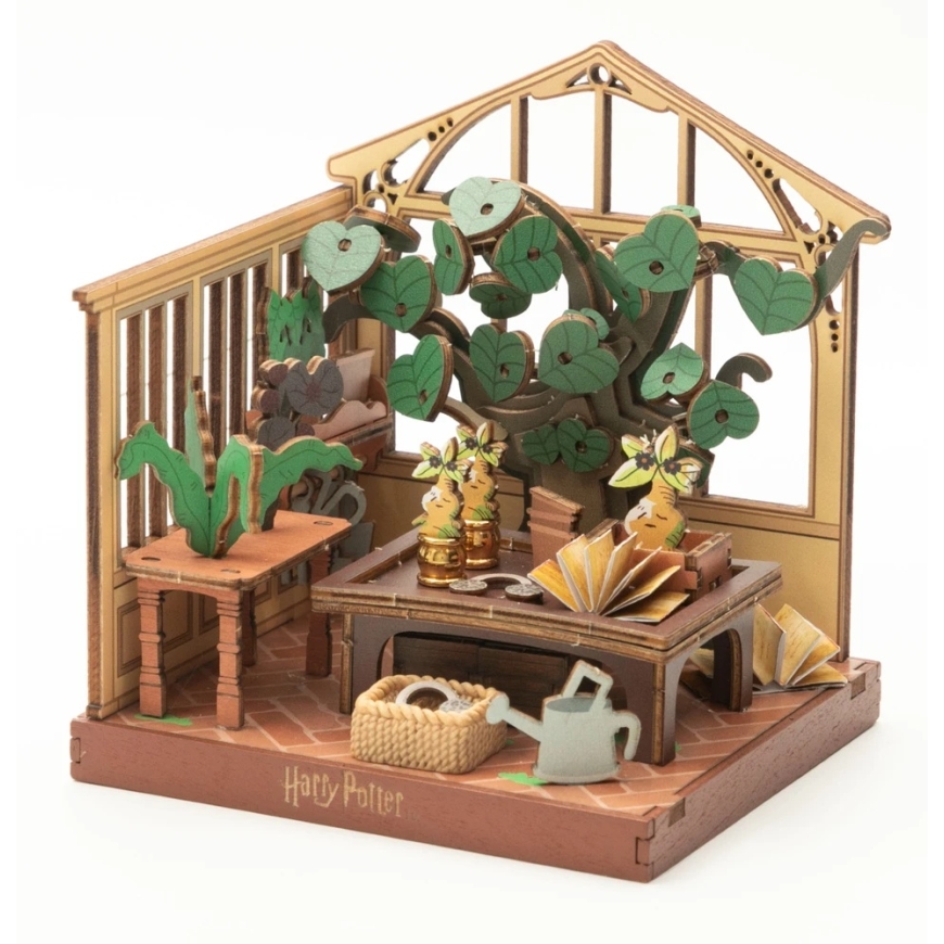 Puremind Harry Potter Folding Wooden Model Scene Herbology Lessons 3D DIY Puzzle – 3