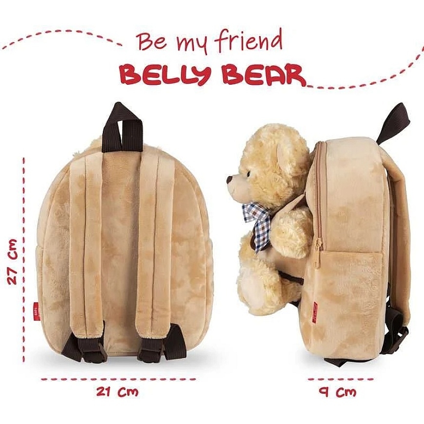 Perletti Bear Belly backpack with plush toy 26cm – 3