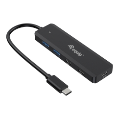 Equip 128964 хаб-разветвитель USB 3.2 Gen 1 (3.1 Gen 1) Type-C 5000 Мбит/с Черный