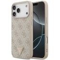 Guess Leather 4G Triangle Strass MagSafe maciņš, piemērots iPhone 17 Pro Max / 18 Pro Max - Rozā Guess Leather 4G Triangle Strass MagSafe maciņš, piemērots iPhone 17 Pro Max / 18 Pro Max - Rozā