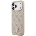 Guess Leather 4G Triangle Strass MagSafe maciņš, piemērots iPhone 17 Pro Max / 18 Pro Max - Rozā Guess Leather 4G Triangle Strass MagSafe maciņš, piemērots iPhone 17 Pro Max / 18 Pro Max - Rozā