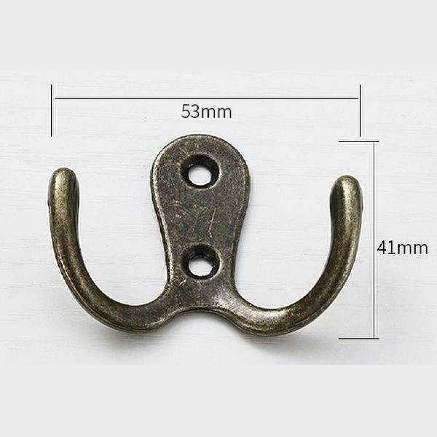 OEM Double Wall Hook – Silver – Glossy – A2700 – Metal Coat Hook – 2
