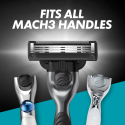 Gillette Mach3 Charcoal Razor for Men, 1 Gillette Razor + 5 Replacement Blades