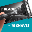 Gillette Mach3 Charcoal Razor for Men, 1 Gillette Razor + 5 Replacement Blades