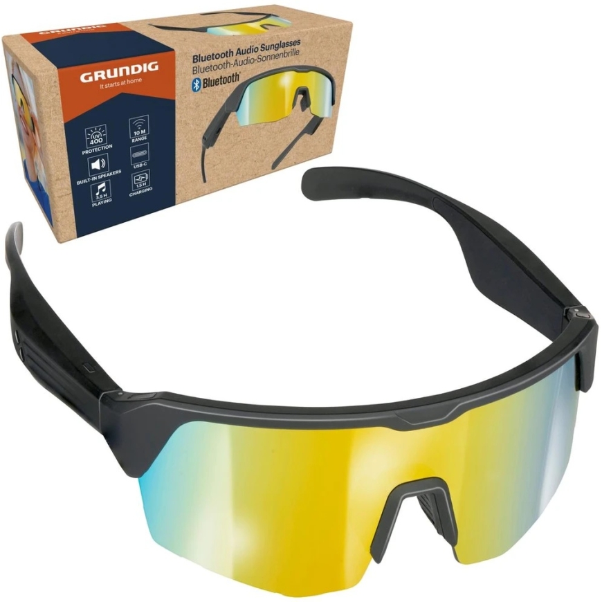 Bluetooth UV400 SUNGLASSES WITH SPEAKERS USB-C GRUNDIG