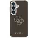 Guess PU 4G Resin Metal Logo Case for Samsung Galaxy S26+ Brown