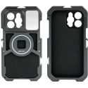 Telefona vāciņš - VRIG iPhone 14 Pro Max alumīnijs ar Hot Shoe System un spoguli. Telefona vāciņš - VRIG iPhone 14 Pro Max alumīnijs ar Hot Shoe System un spoguli.