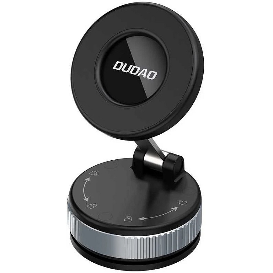 Dudao F24PRO "MagSafe" compatible car mount with suction cup for windshield or dashboard - Black
