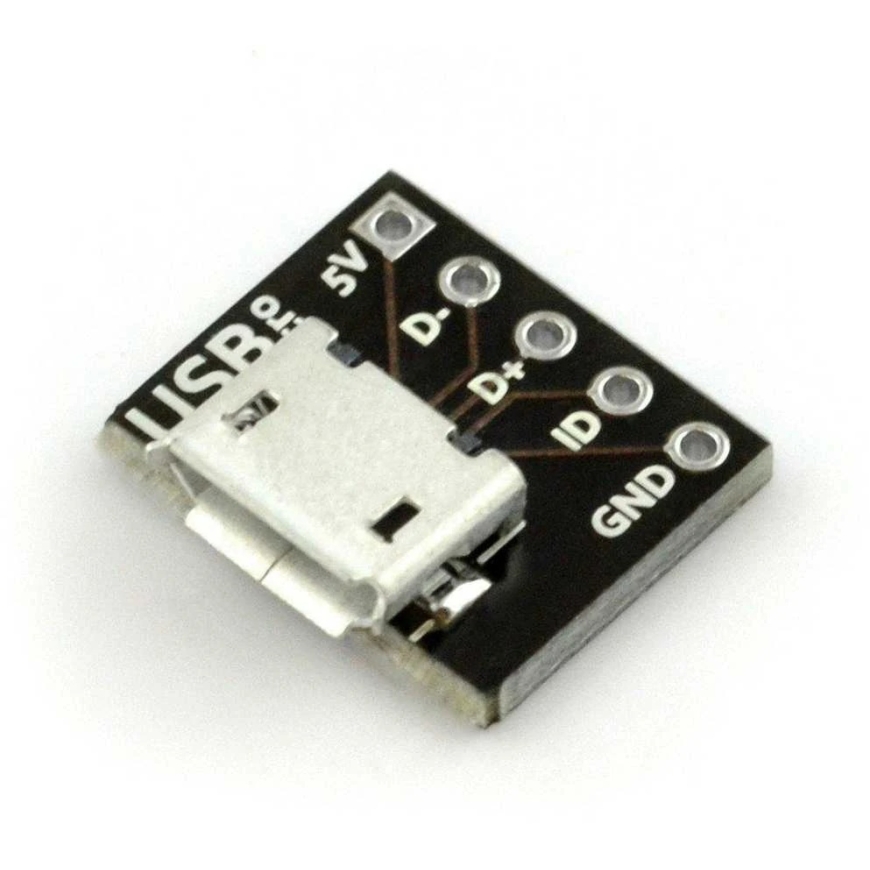 Pololu MicroUSB B 5-Pin Connector for Proto Board - MSX
