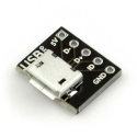 Pololu MicroUSB B 5 kontaktu savienotājs kontaktu plāksnei - MSX Pololu MicroUSB B 5 kontaktu savienotājs kontaktu plāksnei - MSX