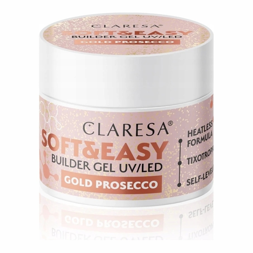 Artrozne „Claresa Soft&Easy“ statybinis gelis „Dancing Sparkles“, 90 g – 2