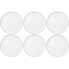 SELTMANN LIDO Black LINE 6 Dinner Plate Set 26 cm