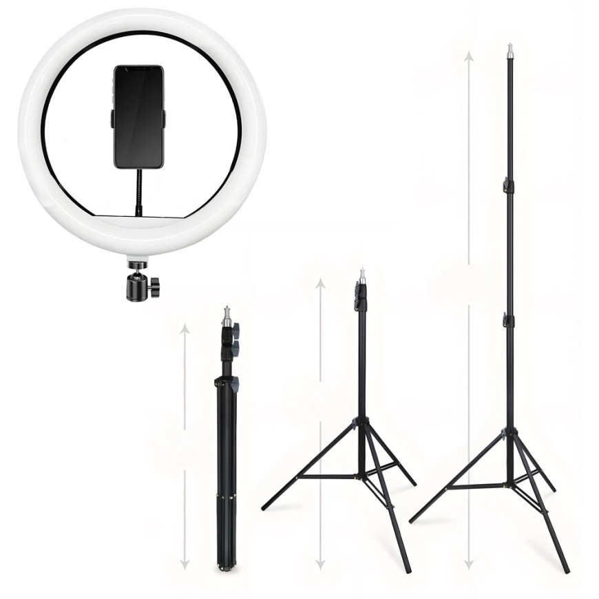 RTO Ring Light LED Selfie Ring Stand Remote + Phone Holder 210cm – 5