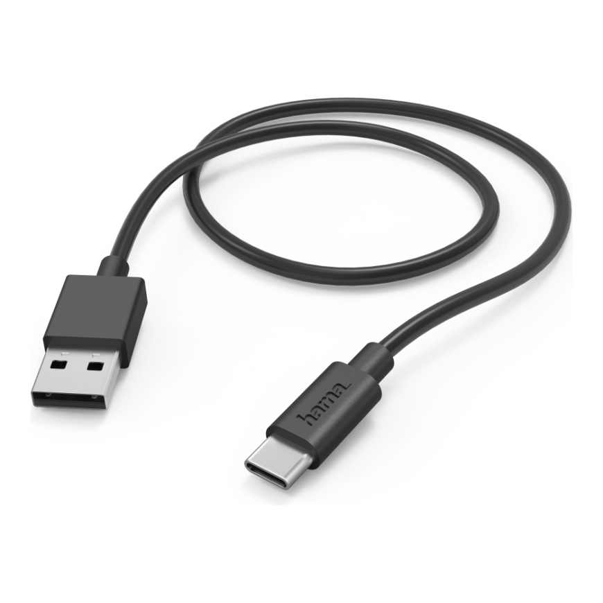 Hama 00201594 USB kabelis USB 2.0 1 m USB A USB C Melns