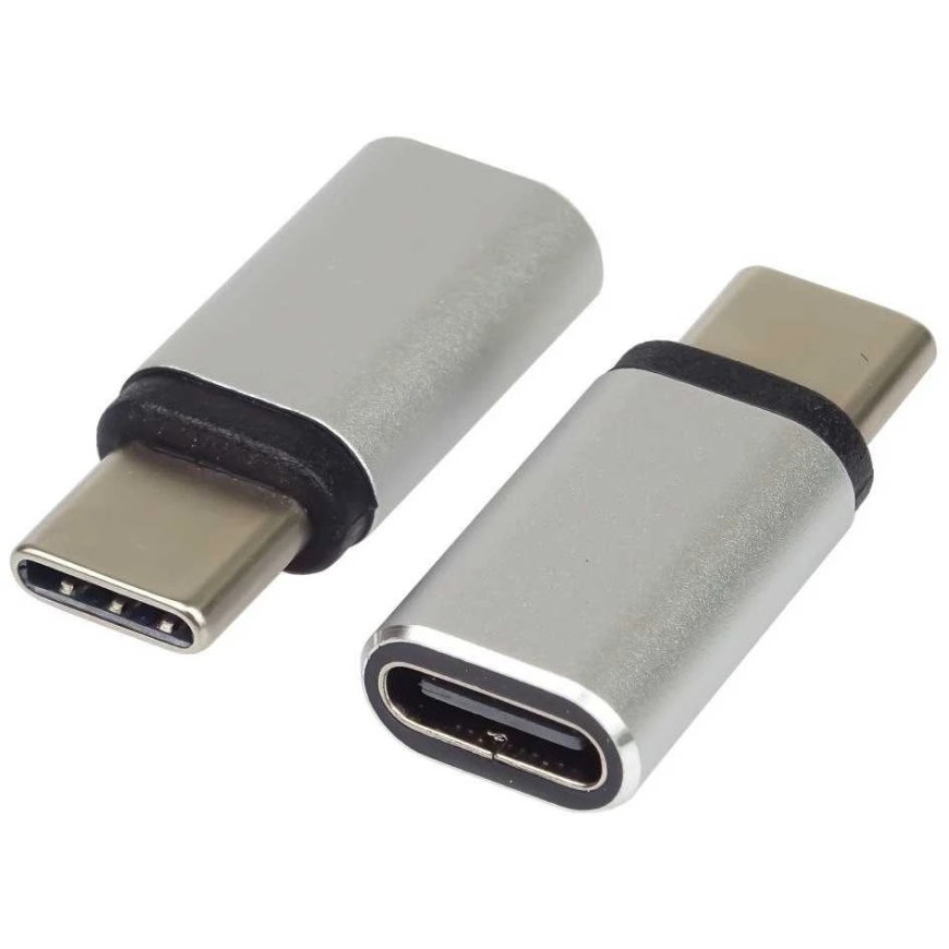 „PremiumCord“ adapteri USB-C - USB-C kištukkaa, hopea. – 2