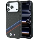 BMW M Quadrille Kevlar-pattern three-color lines and metal logo MagSafe case for iPhone 18 Pro Max / 17 Pro BMW M Quadrille Kevlar-pattern three-color lines and metal logo MagSafe case for iPhone 18 Pro Max / 17 Pro