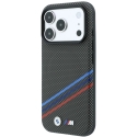 BMW M Quadrille Kevlar-pattern three-color lines and metal logo MagSafe case for iPhone 18 Pro Max / 17 Pro BMW M Quadrille Kevlar-pattern three-color lines and metal logo MagSafe case for iPhone 18 Pro Max / 17 Pro