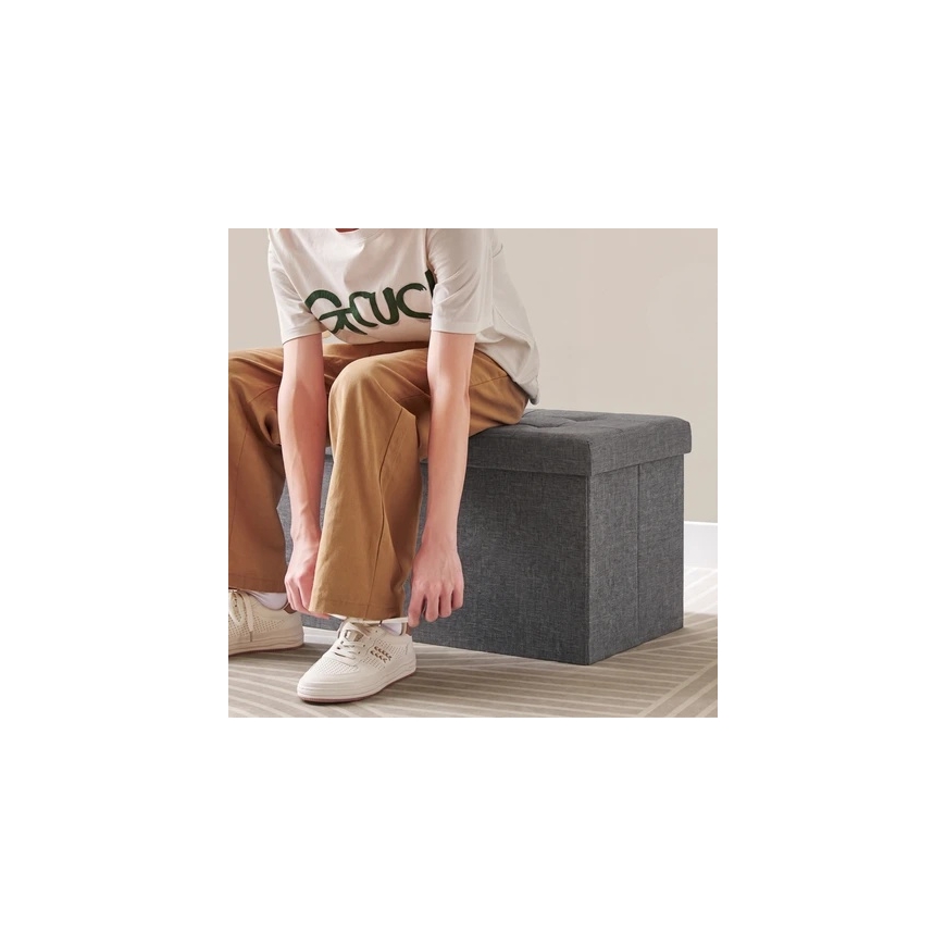 Foldable pouf with storage Spacetronik SFFSB0003GG – 2