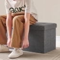 Foldable pouf with storage Spacetronik SFFSB0003GG Foldable pouf with storage Spacetronik SFFSB0003GG
