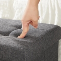 Foldable pouf with storage Spacetronik SFFSB0003GG Foldable pouf with storage Spacetronik SFFSB0003GG