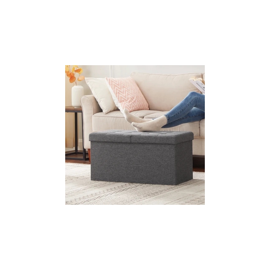 Foldable pouf with storage Spacetronik SFFSB0003GG – 4
