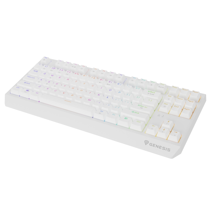 GENESIS Thor 230 TKL klaviatuur Mängimine USB + RF Wireless + Bluetooth QWERTY Ameerika inglise keel Valge